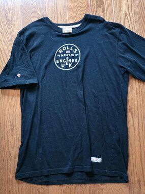 XXL Red Canoe Rolls Merlin Engines UK Black TShirt